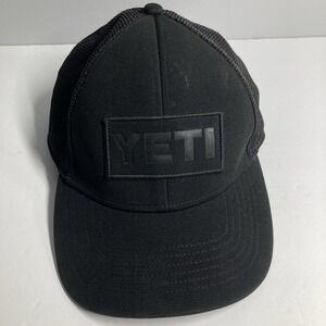 Yeti Cap Hat Black Adult Adjustable Snapback‎ Built for the Wild     STAINS